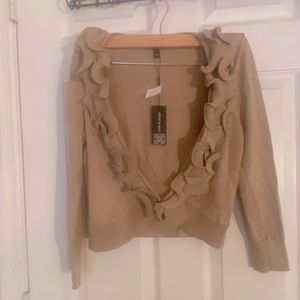 Cable & Gauge Gold Shimmer Dressy cardigan